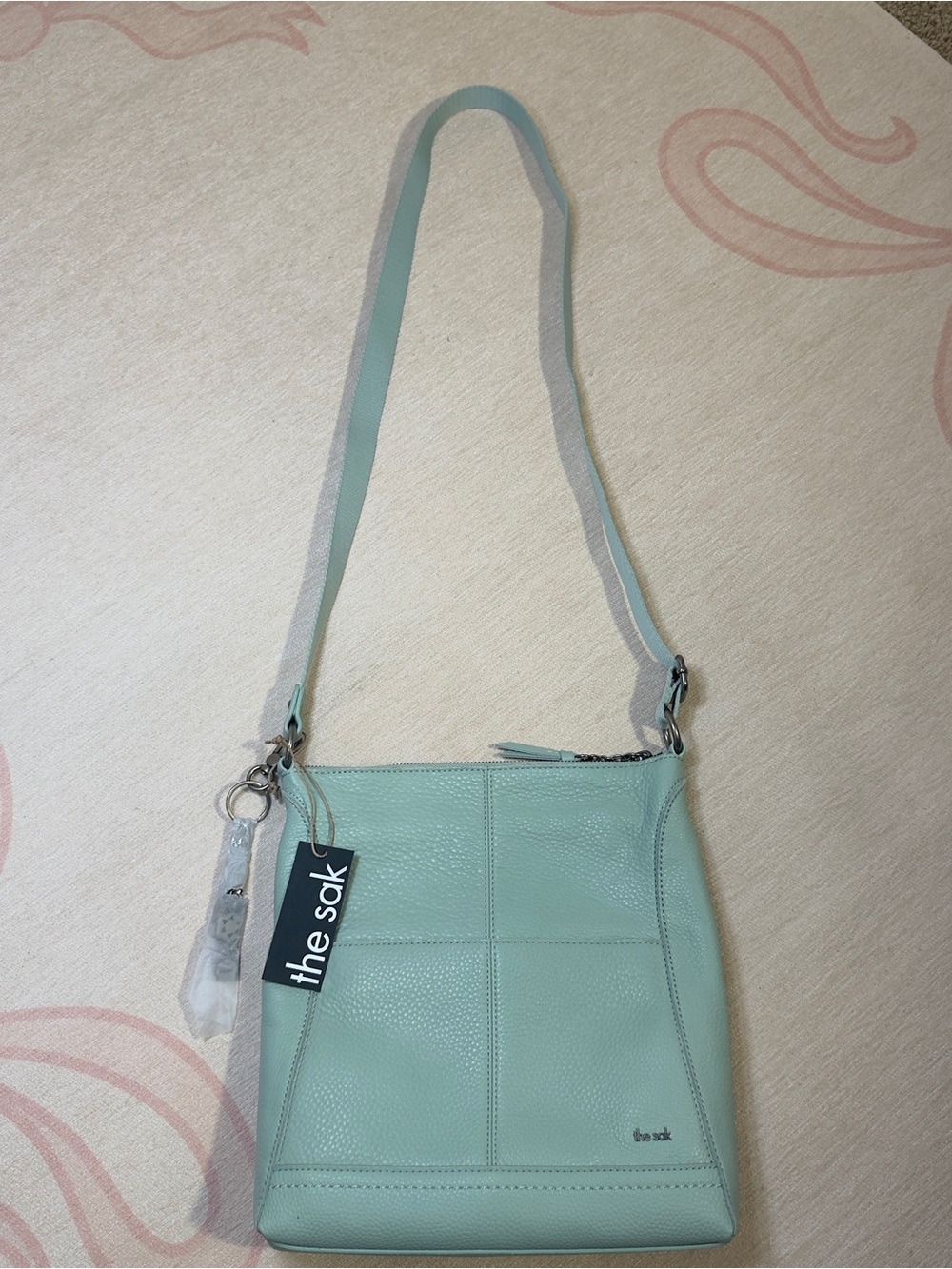 The Sak 
Women's Lucia Leather Mint Crossbody Bag Size S